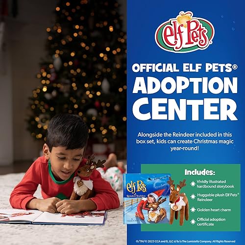 Elf Pets: A Reindeer Tradition - Includes Beautifully Illustrated Hardbound Storybook, Huggable Elf Pet Reindeer Stuffed Animal