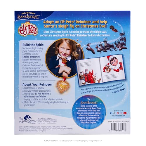 Elf Pets: A Reindeer Tradition - Includes Beautifully Illustrated Hardbound Storybook, Huggable Elf Pet Reindeer Stuffed Animal