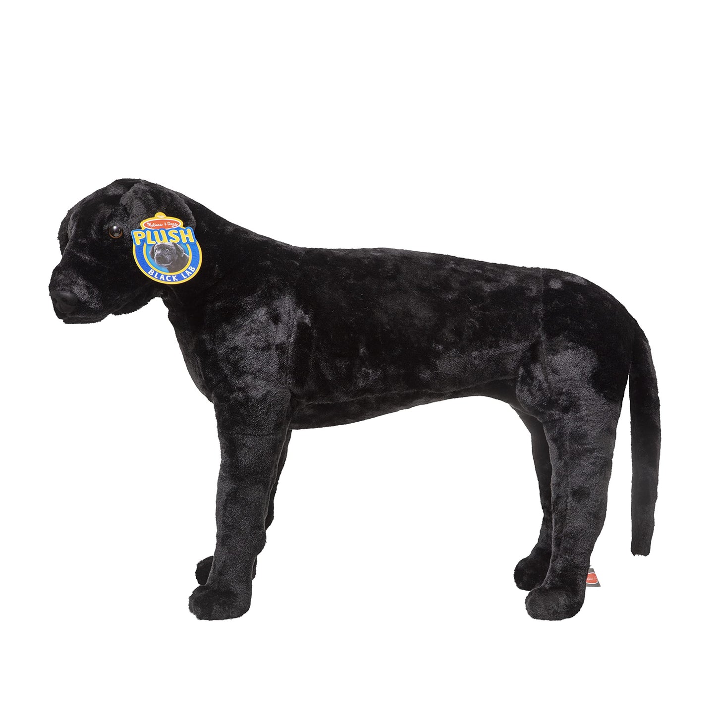 Melissa & Doug Giant Black Lab - Lifelike Stuffed Animal, Black Lab Markings, Handcrafted, 77.47 cm H x 49.53 cm W x 24.13 cm L