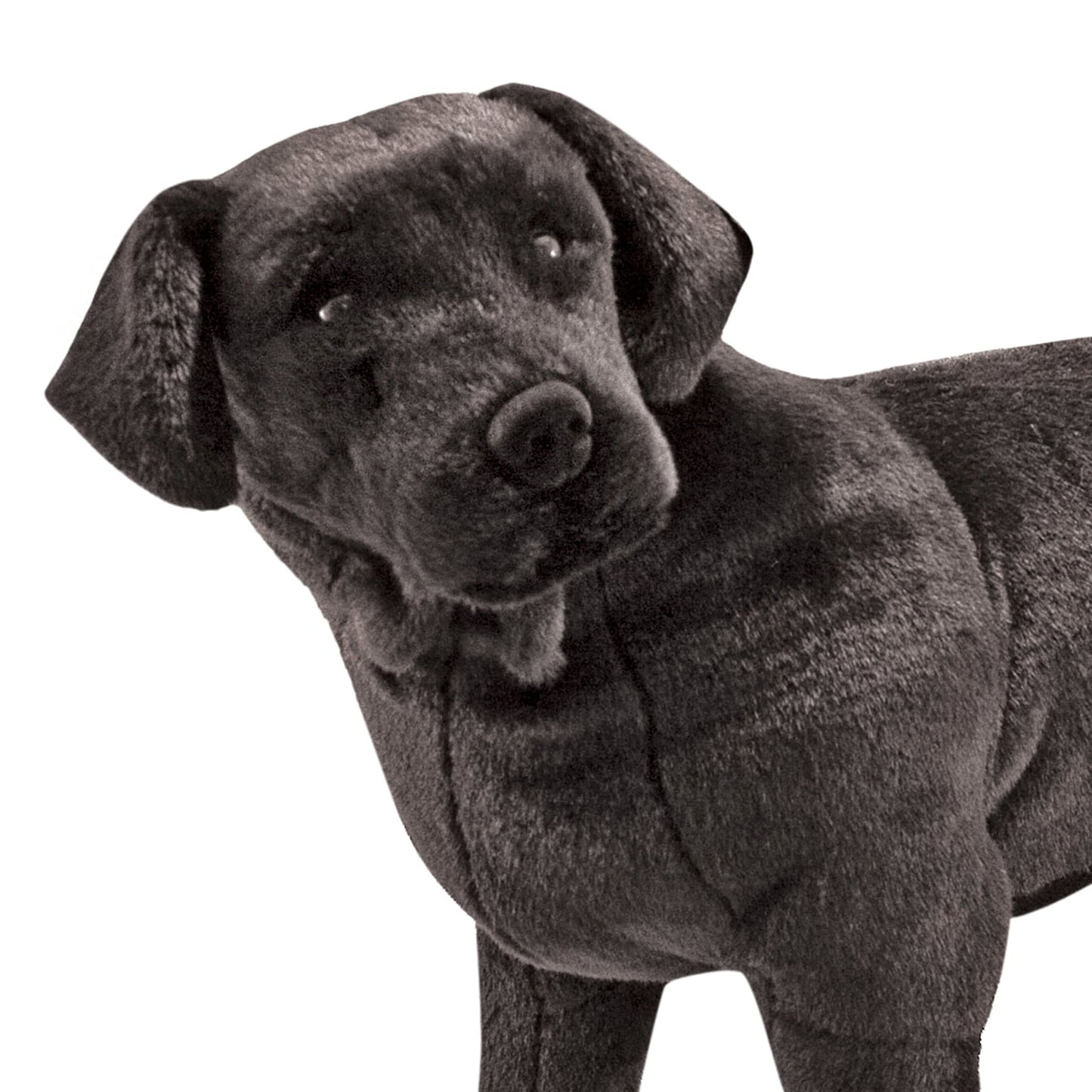 Melissa & Doug Giant Black Lab - Lifelike Stuffed Animal, Black Lab Markings, Handcrafted, 77.47 cm H x 49.53 cm W x 24.13 cm L