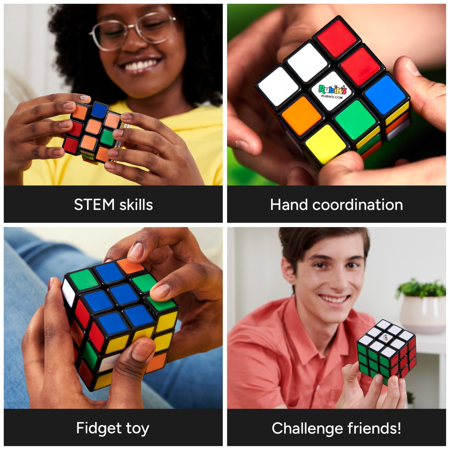 Rubik's Cube, The Original 3x3 Cube 3D Puzzle Fidget