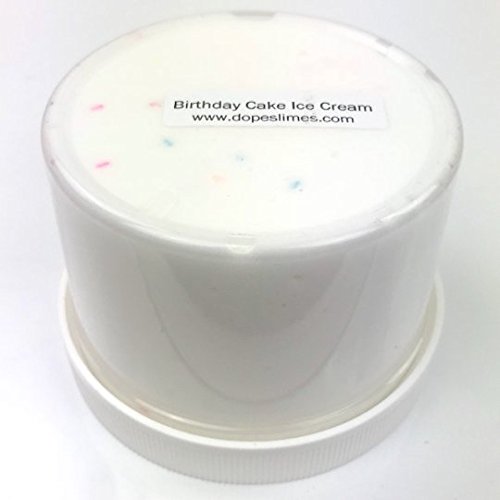 Birthday Cake Ice Cream - Butter Textured Slime - Handmade in USA - Dope Slimes - Scented - White