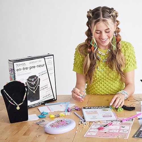 Fashion Angels It's My Biz Jewelry Business Kit, Creative and Educational Business Starter Kit For Kids and Teens, Design Jewelry to Sell - Empower Your Aspiring Entrepreneur! Ages 8 and Up