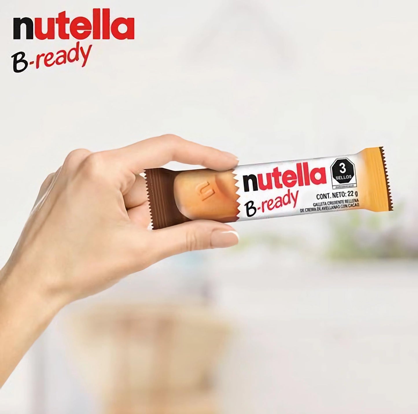 Ferrero: "Nutella B-ready " a crisp wafer of bread in the form of mini baguette stuffed with a creamy Nutella 15 pieces