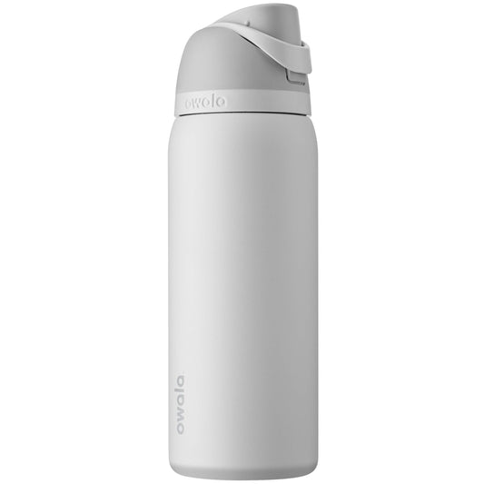 Owala FreeSip Insulated Stainless Steel Water Bottle with Straw for Sports, Travel, and School BPA-Free Sports Water Bottle, 32 oz, Shy Marshmallow