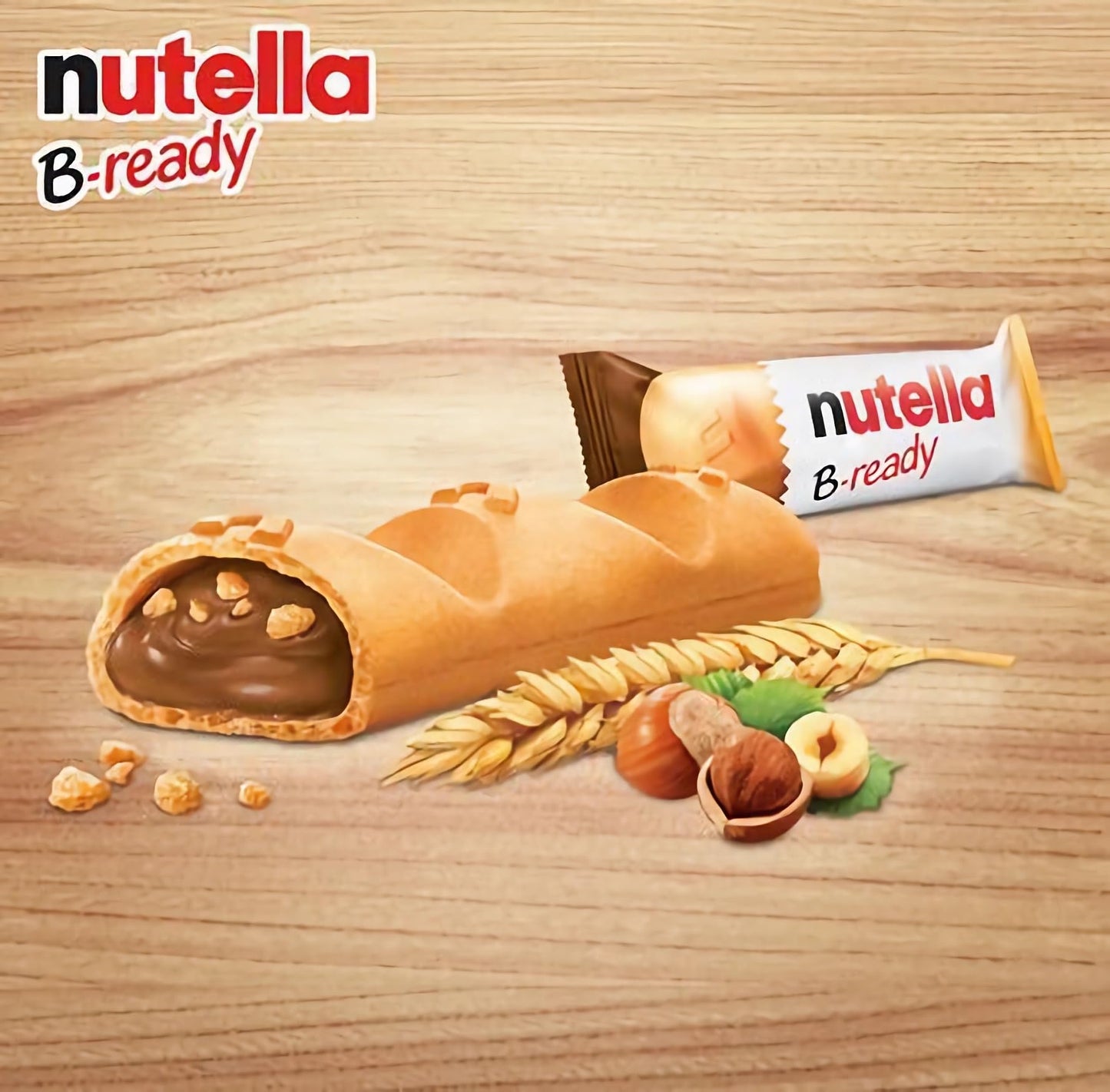 Ferrero: "Nutella B-ready " a crisp wafer of bread in the form of mini baguette stuffed with a creamy Nutella 15 pieces