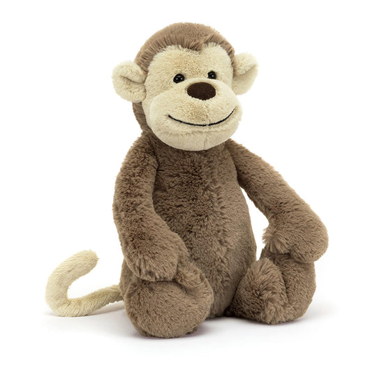 Jellycat Bashful Monkey Stuffed Animal, Medium 12 inches | Monkey Plush Toy | Classic Children's Gift