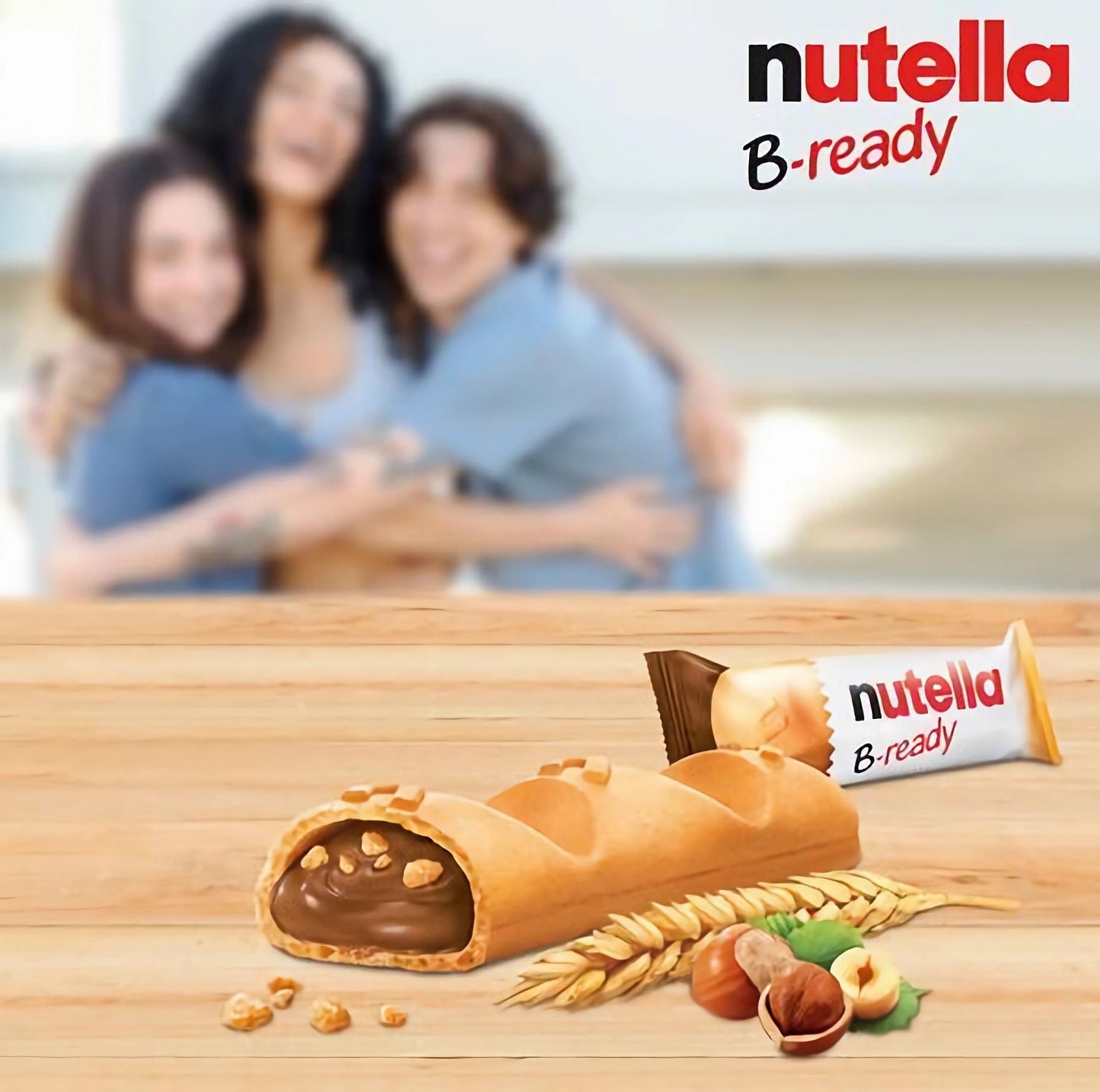 Ferrero: "Nutella B-ready " a crisp wafer of bread in the form of mini baguette stuffed with a creamy Nutella 15 pieces