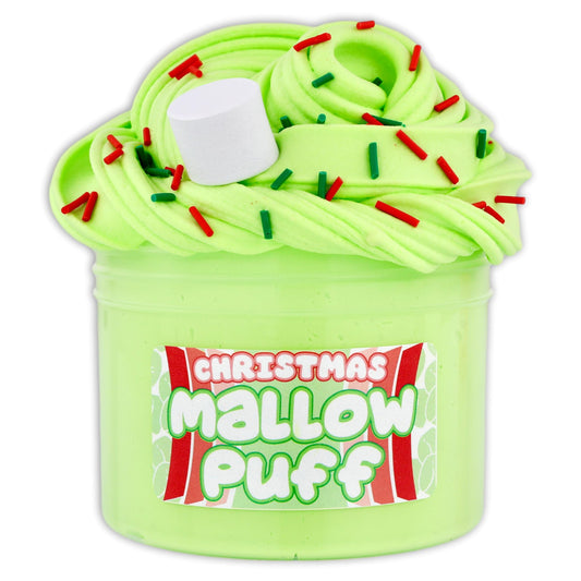 Christmas Mallow Puff - Butter Textured Slime - Handmade in USA - Dope Slimes - Green