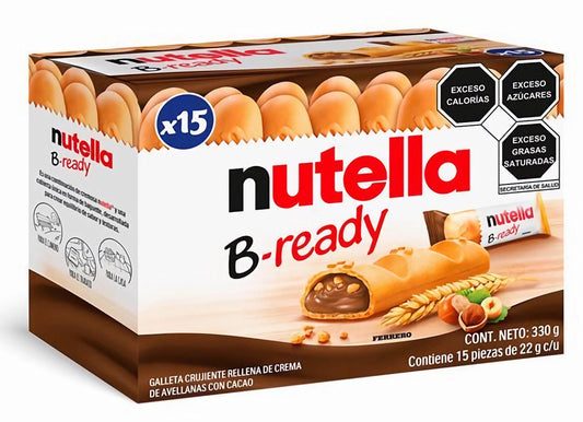 Ferrero: "Nutella B-ready " a crisp wafer of bread in the form of mini baguette stuffed with a creamy Nutella 15 pieces