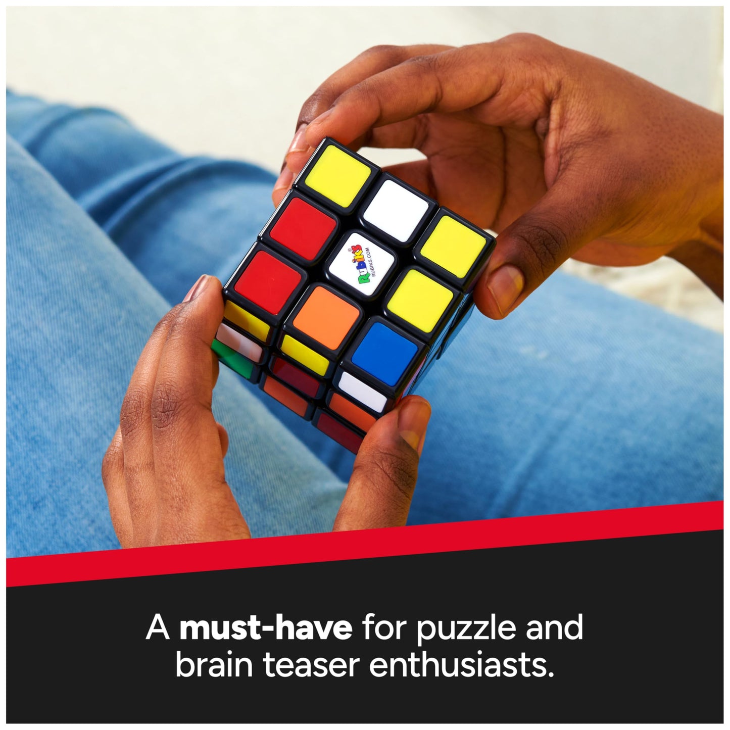 Rubik's Cube, The Original 3x3 Cube 3D Puzzle Fidget