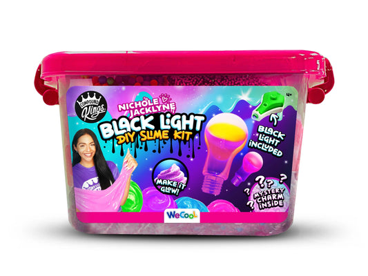 Nichole Jacklyne Black Light DIY Slime Tub Activity Set for Girls & Boys | Sensory Toys | Non-Sticky | Stress-Reducing Tactile (Ages 4+)